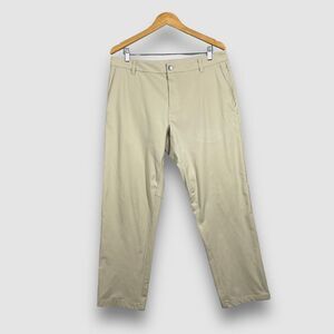 Lululemon Mens 34 X 27 Solid Khaki Commission Warpstreme Classic Pants